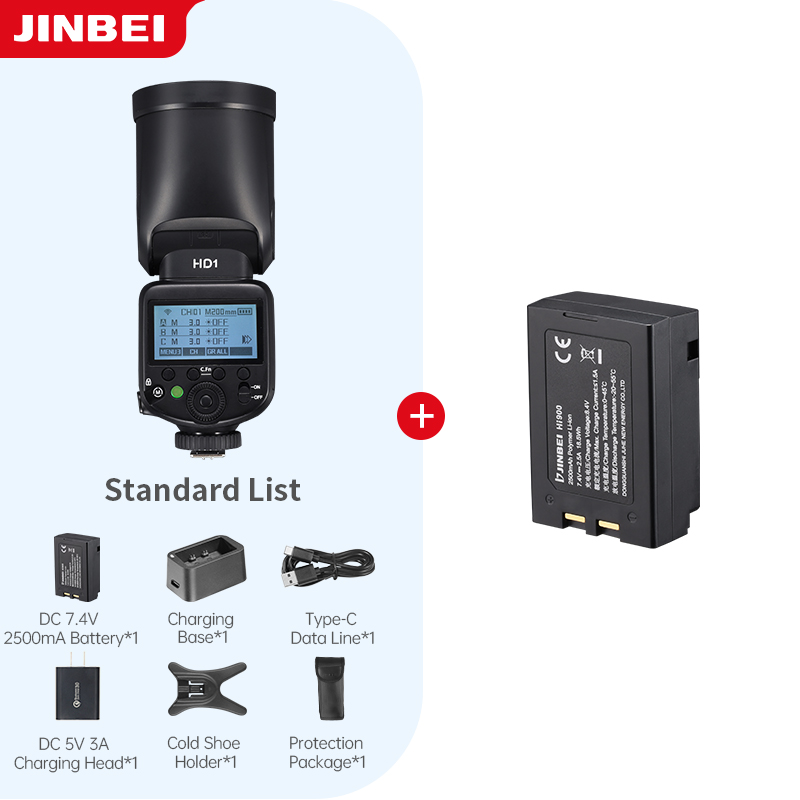 Photography Outdoor - JINBEI HD-1 Round-head HSS Speedlite Lampu