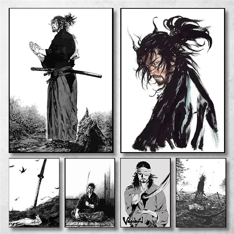 Photography Anime - Seni Dinding Anime Jepang Antik Miyamoto