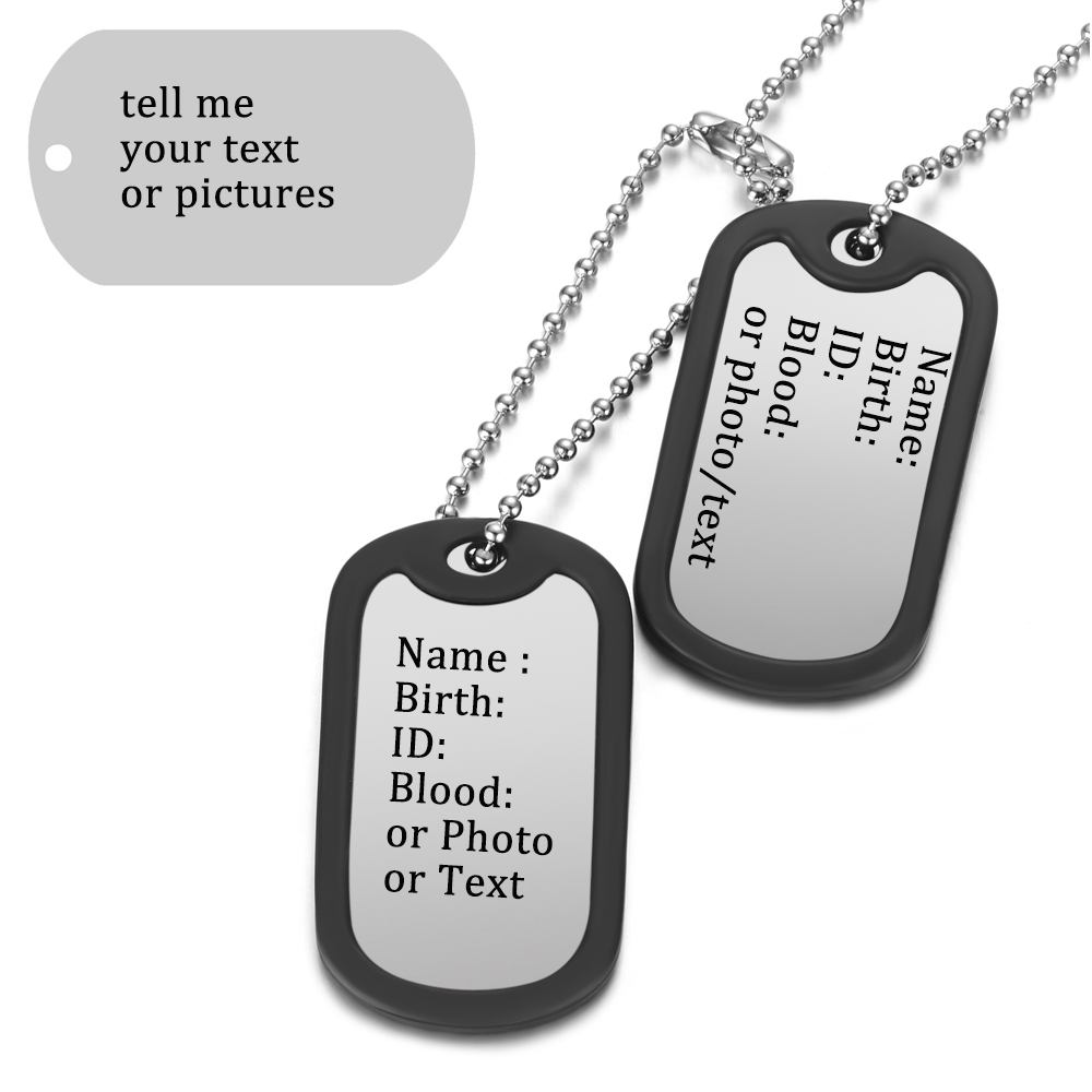Photography Of War - Personalisasi anjing militer baja tahan karat
