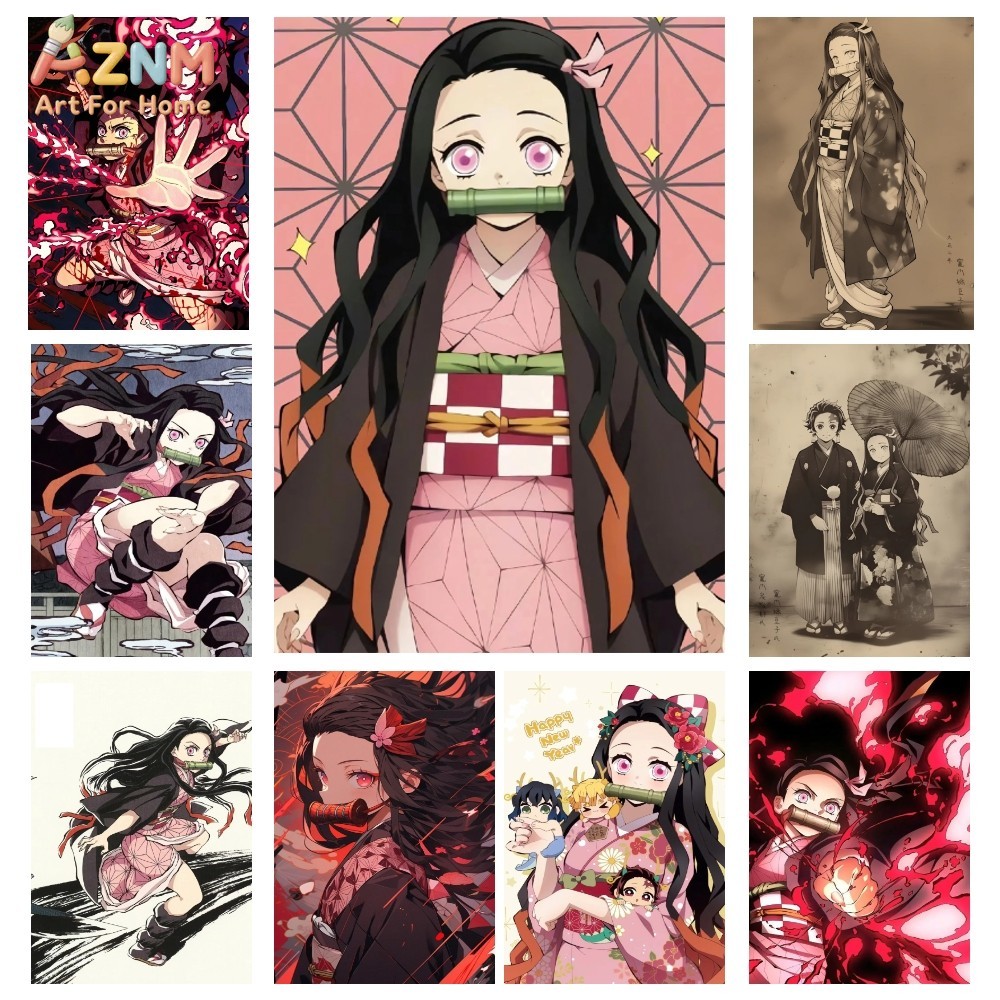 Photography Anime - AZNM Demon Slayer Kamado Nezuko Lukisan