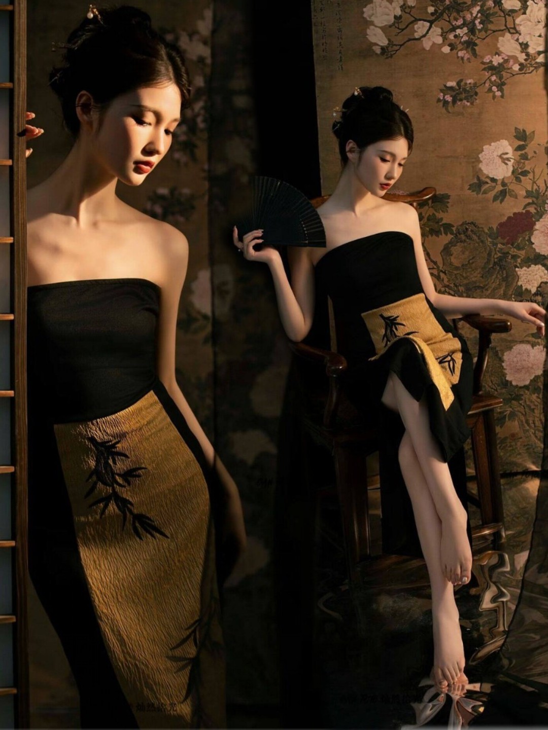 Photography Studio - Fotografi Seni Sari Hitam Lukisan Retro