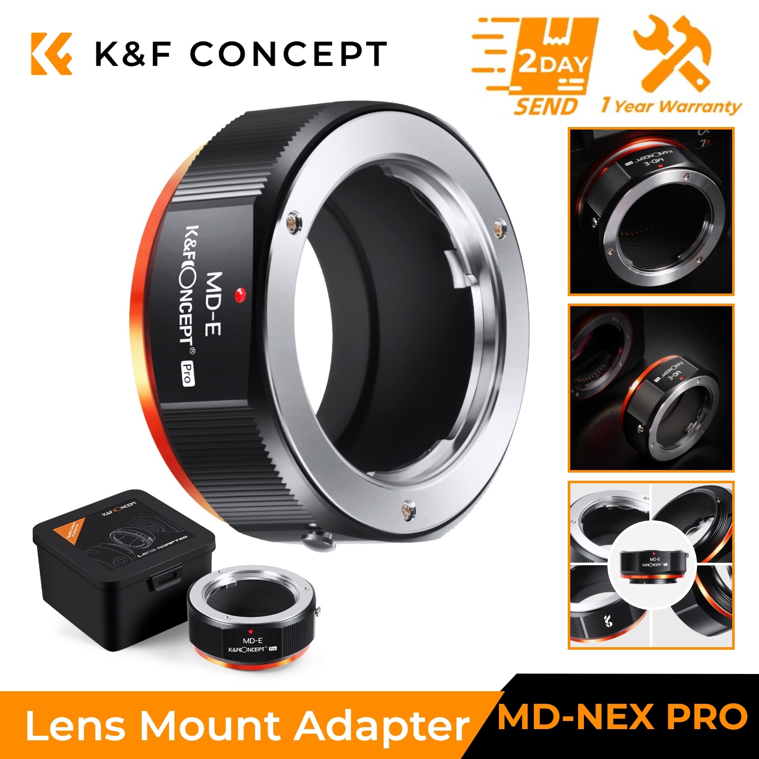 K&F CONCEPT MD ke NEX Lens Mou - Macro Extension Tube ulasan dan harga