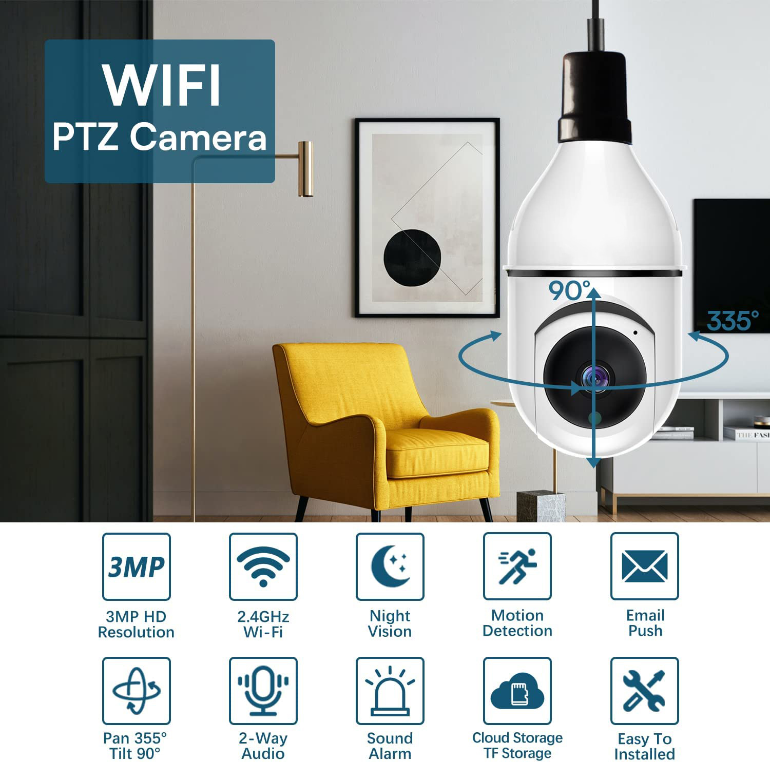 Kamera Bohlam E27 Pintar Wifi  - Photography Term ulasan dan harga